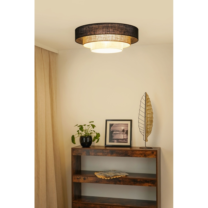 Brilagi - Stropné svietidlo ASPEN LUNETA LED/12W/230V pr. 60 cm 3000K/4000K/6400K čierna/béžová/krémová