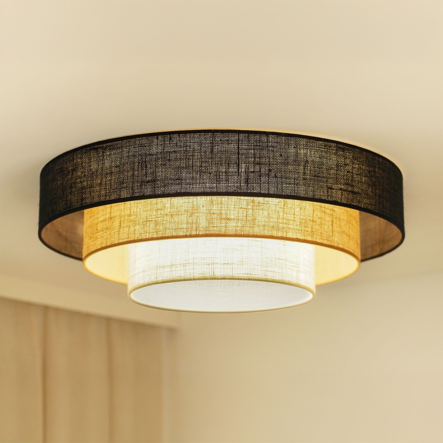 Brilagi - Stropné svietidlo ASPEN LUNETA LED/12W/230V pr. 60 cm 3000K/4000K/6400K čierna/béžová/krémová