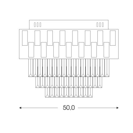 Brilagi - Stropné svietidlo AURELIA 5xE14/40W/230V priemer 50 cm čierne