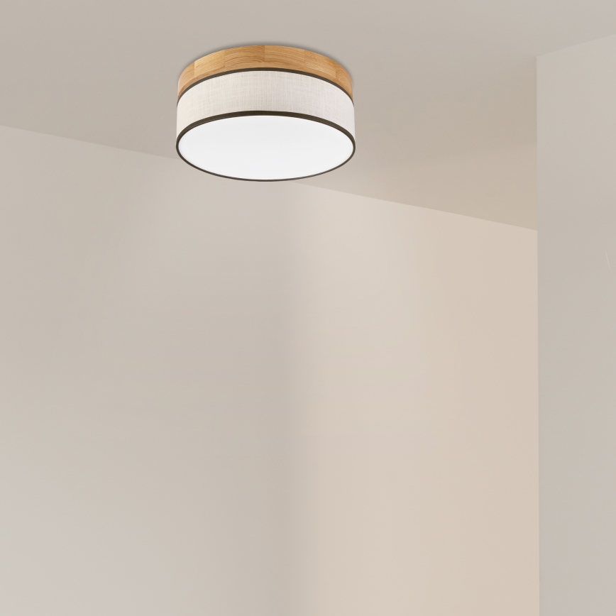 Brilagi - Stropné svietidlo BELLADONNA LED/20W/230V pr. 30 cm krémové/dubové
