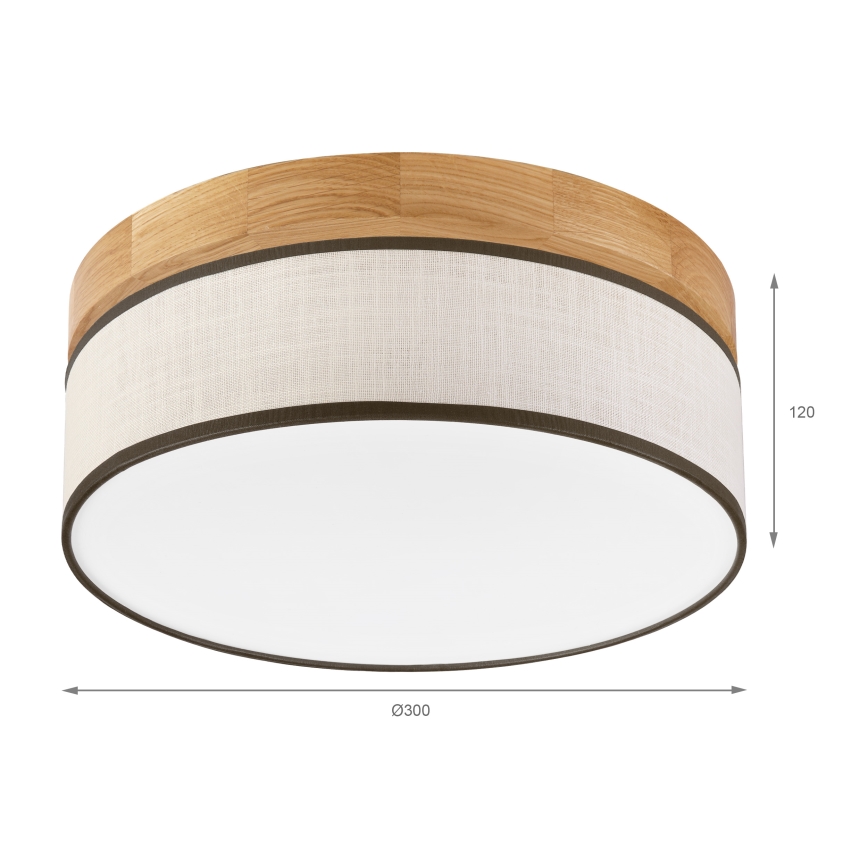 Brilagi - Stropné svietidlo BELLADONNA LED/20W/230V pr. 30 cm krémové/dubové