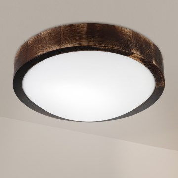 Brilagi - Stropné svietidlo CARVALHO SLIM SMOKEY 1xE27/60W/230V, dubové, priemer 27,5 cm