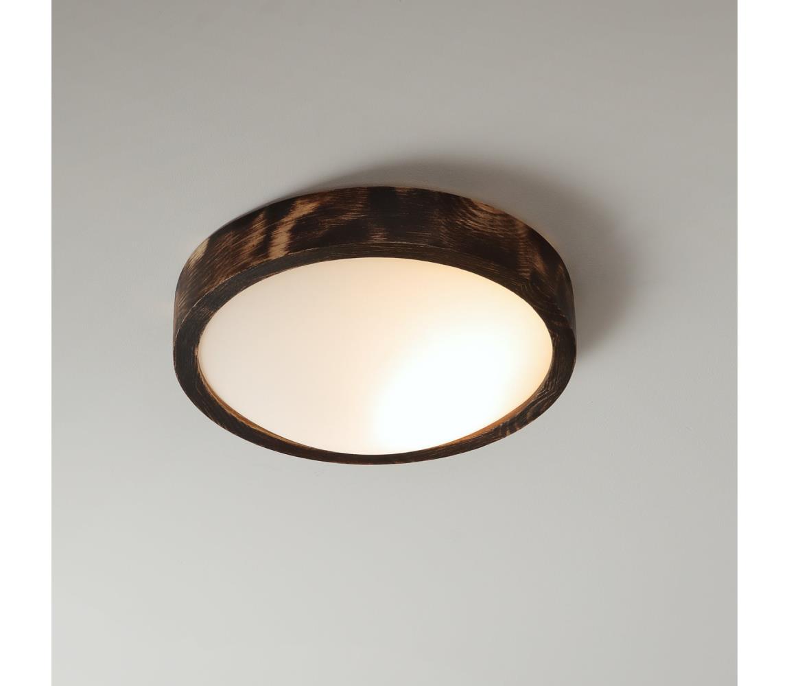 Brilagi - Stropné svietidlo CARVALHO SLIM SMOKEY 1xE27/60W/230V, dubové, priemer 27,5 cm LD.PD-8.1