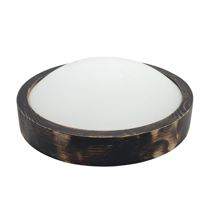 Brilagi - Stropné svietidlo CARVALHO SLIM SMOKEY 1xE27/60W/230V, dubové, priemer 27,5 cm