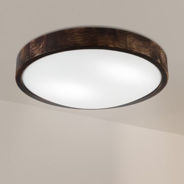 Brilagi - Stropné svietidlo CARVALHO SLIM SMOKEY 2xE27/60W/230V dubové pr. 37,5 cm