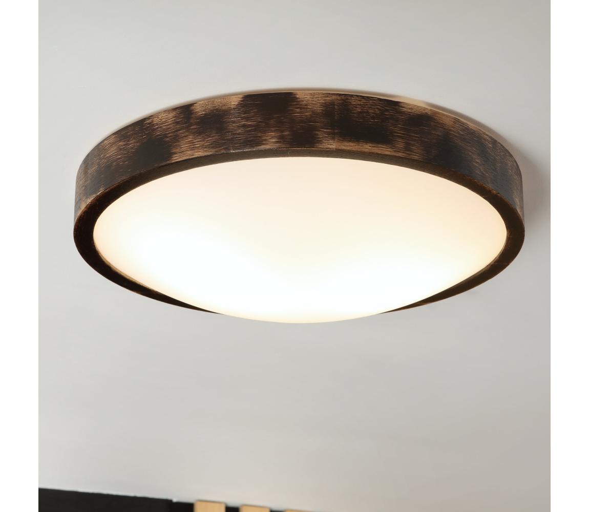Brilagi - Stropné svietidlo CARVALHO SLIM SMOKEY 2xE27/60W/230V dubové pr. 37,5 cm LD.PD-8.2