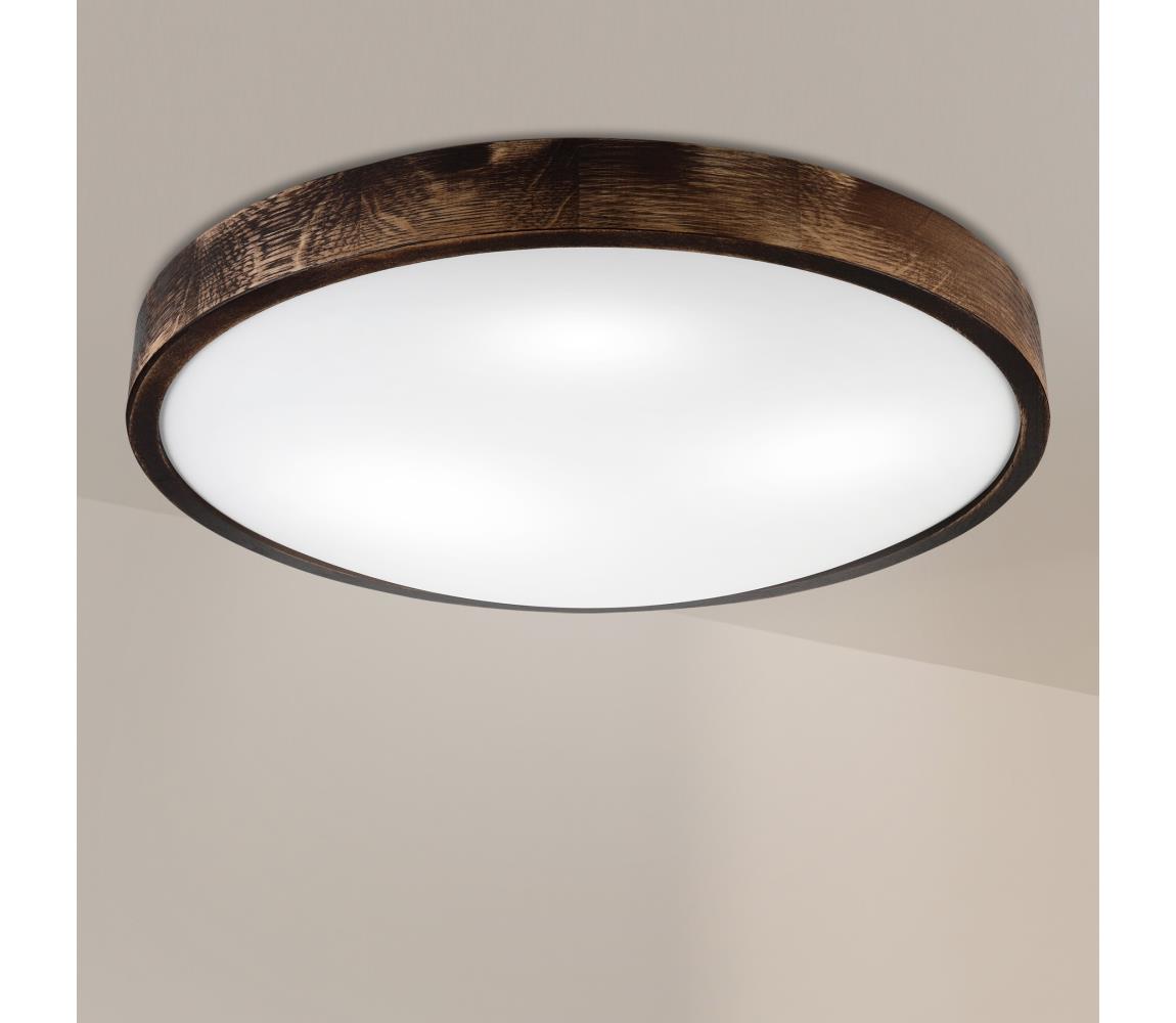 Brilagi - Stropné svietidlo CARVALHO SLIM SMOKEY 3xE27/60W/230V, dub, priemer 47,5 cm LD.PD-8.3