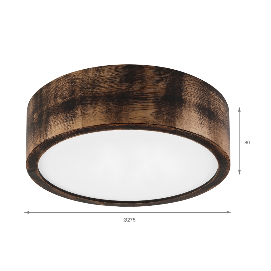 Brilagi - Stropné svietidlo CARVALHO SMOKEY 1xE27/60W/230V dub pr. 27,5 cm