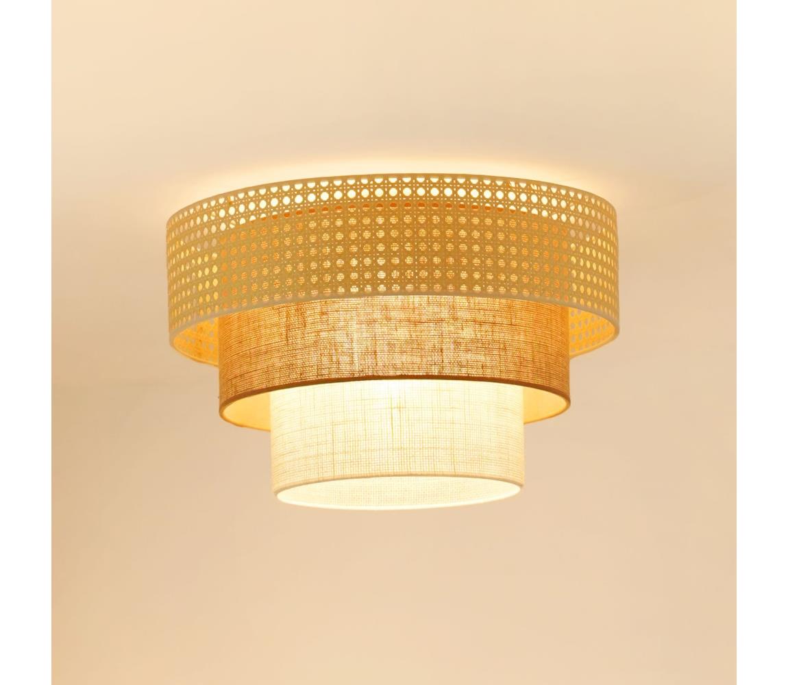 Brilagi Brilagi-Stropné svietidlo CEDAR LUNETA 1xE27/15W/230V pr. 45 béžová/hnedá/krémová