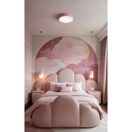 Brilagi - Stropné svietidlo CLARE 3xE27/24W/230V pr. 40 cm ružové