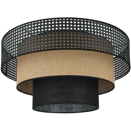 Brilagi - Stropné svietidlo DAKOTA LUNETA 1xE27/15W/230V pr. 45 cm čierna/béžová