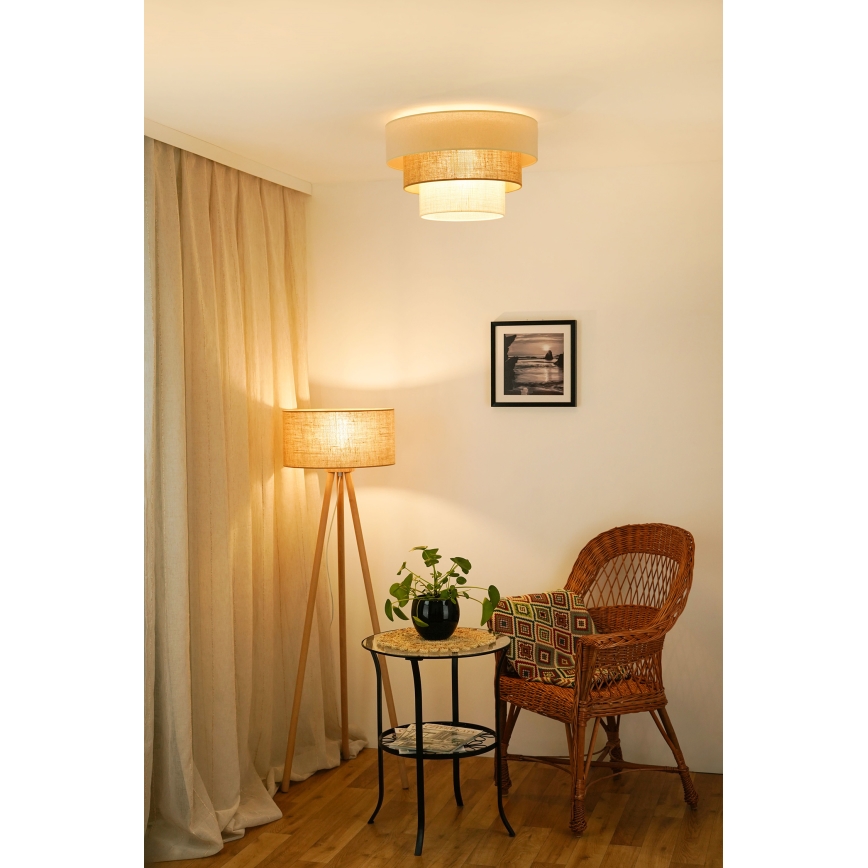 Brilagi - Stropné svietidlo DENVER LUNETA 1xE27/15W/230V pr. 45 cm béžová/hnedá/krémová