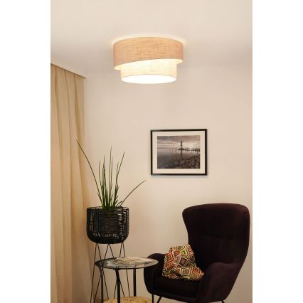 Brilagi - Stropné svietidlo DOVER SHINE 1xE27/15W/230V pr. 50 cm šedá/krémová