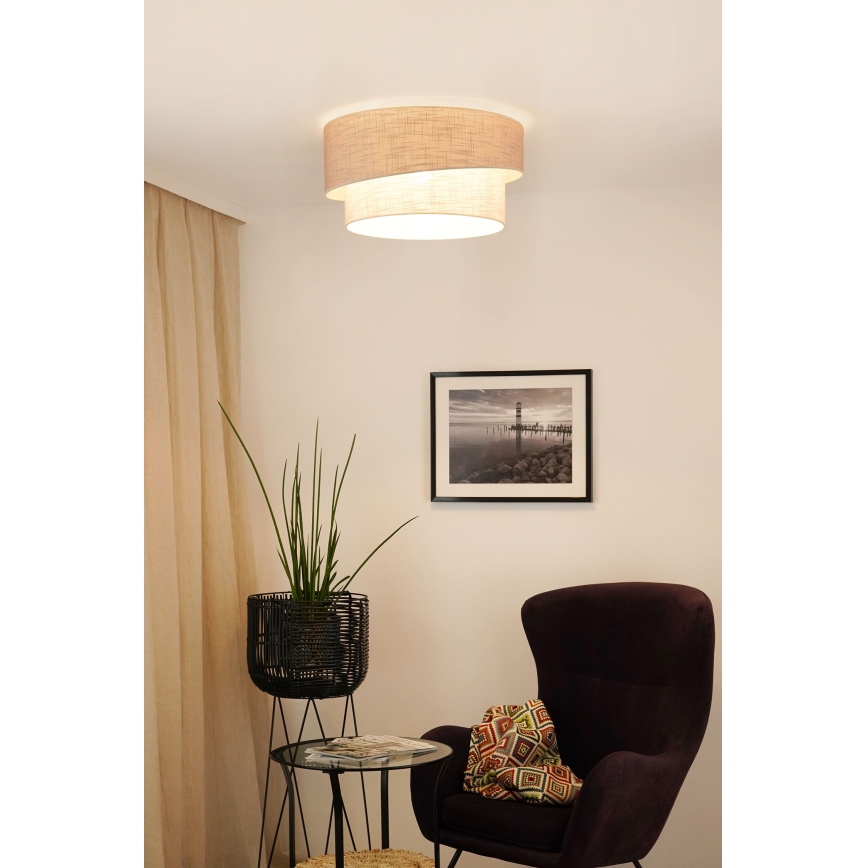 Brilagi - Stropné svietidlo DOVER SHINE 1xE27/15W/230V pr. 50 cm šedá/krémová