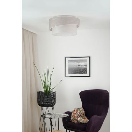 Brilagi - Stropné svietidlo DOVER SHINE 1xE27/15W/230V pr. 50 cm šedá/krémová
