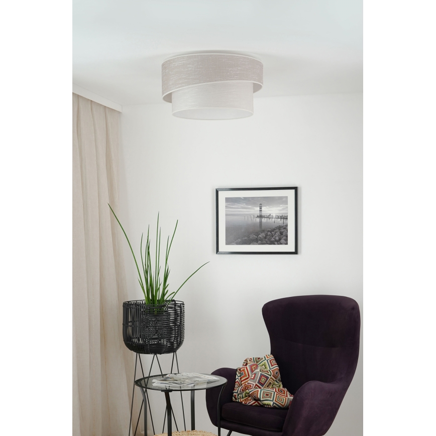 Brilagi - Stropné svietidlo DOVER SHINE 1xE27/15W/230V pr. 50 cm šedá/krémová
