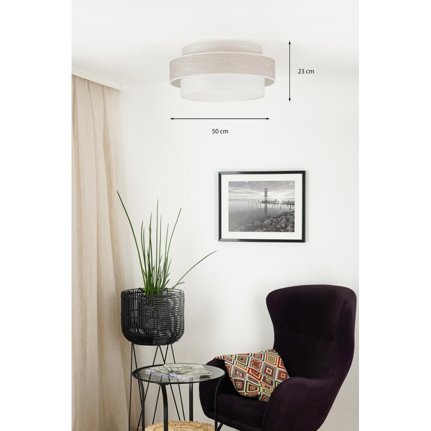 Brilagi - Stropné svietidlo DOVER SPACE LED/12W/230V pr. 50 cm 3000K/4000K/6400K šedá/krémová