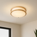 Brilagi - Stropné svietidlo ELARO 2xE27/40W/230V priemer 26 cm drevený dekor
