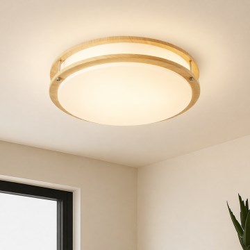 Brilagi - Stropné svietidlo ELARO 4xE27/40W/230V pr. 41 cm dekor dreva