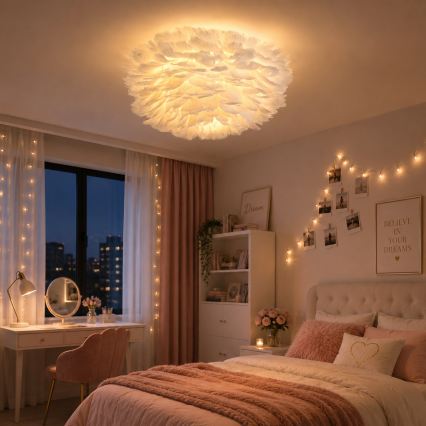 Brilagi - Stropné svietidlo FEATHER 3xE27/40W/230V priemer 50 cm biela