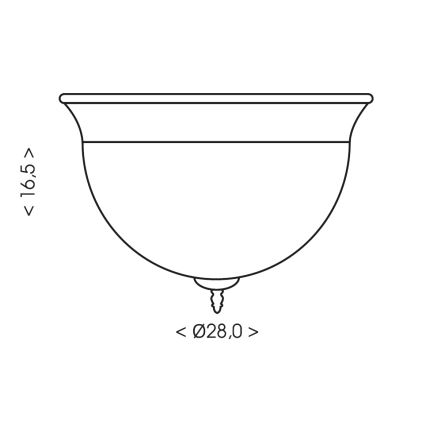Brilagi - Stropné svietidlo FRESCO 2xE27/40W/230V priemer 28 cm matný chróm