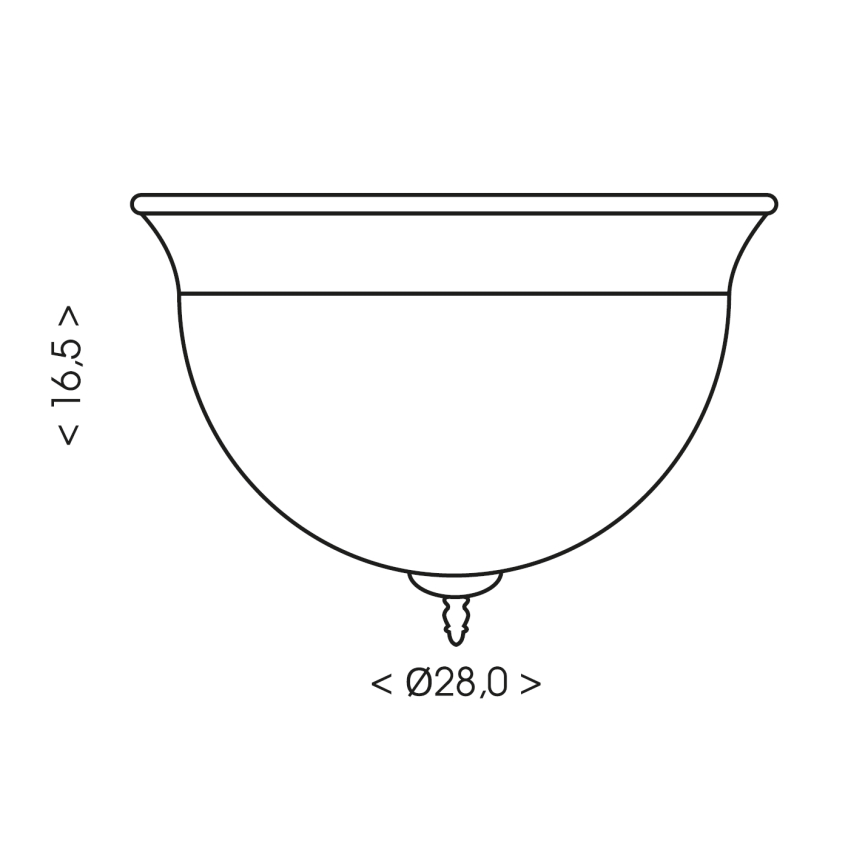 Brilagi - Stropné svietidlo FRESCO 2xE27/40W/230V priemer 28 cm mosadz