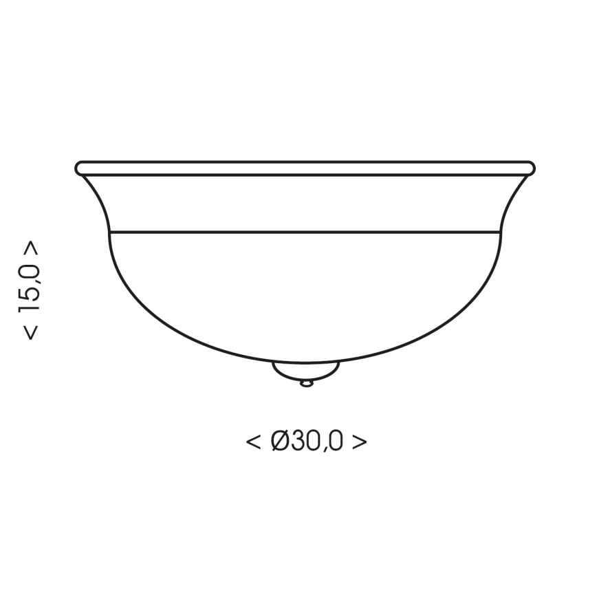 Brilagi - Stropné svietidlo FRESCO 2xE27/40W/230V priemer 30 cm medené