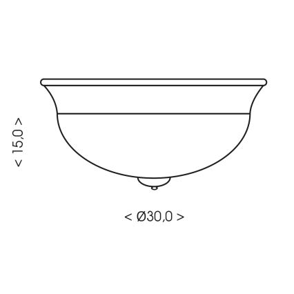 Brilagi - Stropné svietidlo FRESCO 2xE27/40W/230V priemer 30 cm mosadzné