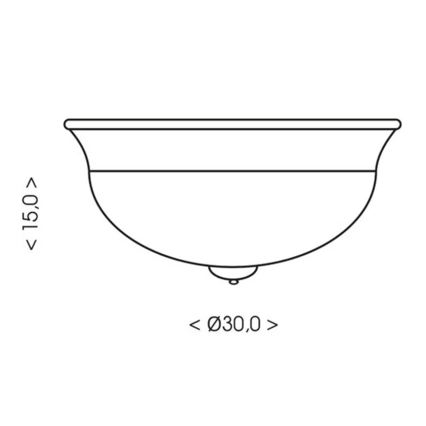 Brilagi - Stropné svietidlo FRESCO 2xE27/40W/230V priemer 30 cm strieborné