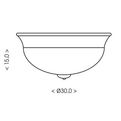 Brilagi - Stropné svietidlo FRESCO 2xE27/40W/230V, priemer 30 cm, zlaté