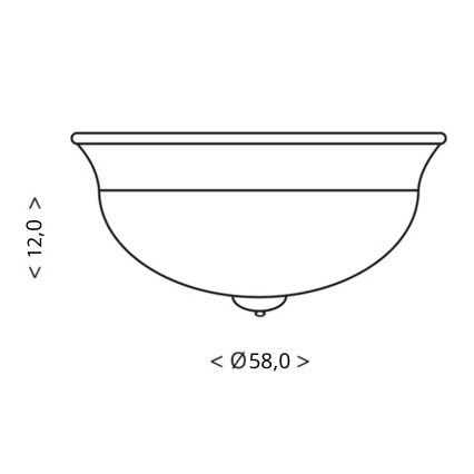 BRILAGI - Stropné svietidlo FRESCO 3xE27/40W/230V pr. 48 cm hnedá