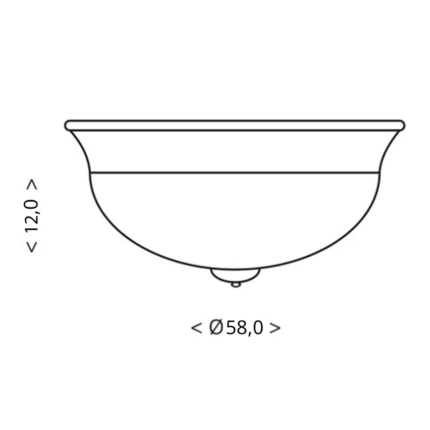 BRILAGI - Stropné svietidlo FRESCO 3xE27/40W/230V pr. 48 cm hnedá