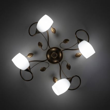 BRILAGI - Stropné svietidlo GRACE 4xE27/40W/230V pr. 68 cm patina/medené
