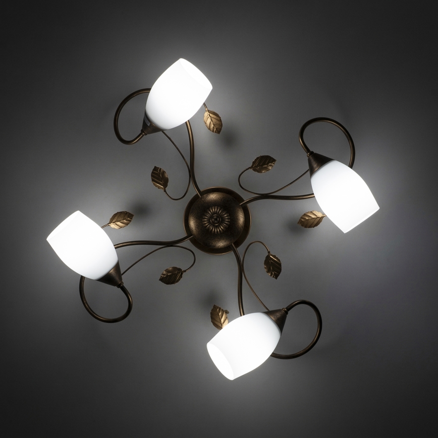 BRILAGI - Stropné svietidlo GRACE 4xE27/40W/230V pr. 68 cm patina/medené