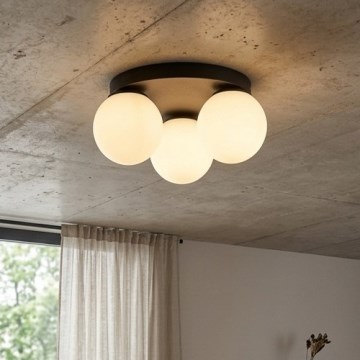 Brilagi - Stropné svietidlo MILO 3xE27/60W/230V pr. 35 cm čierna