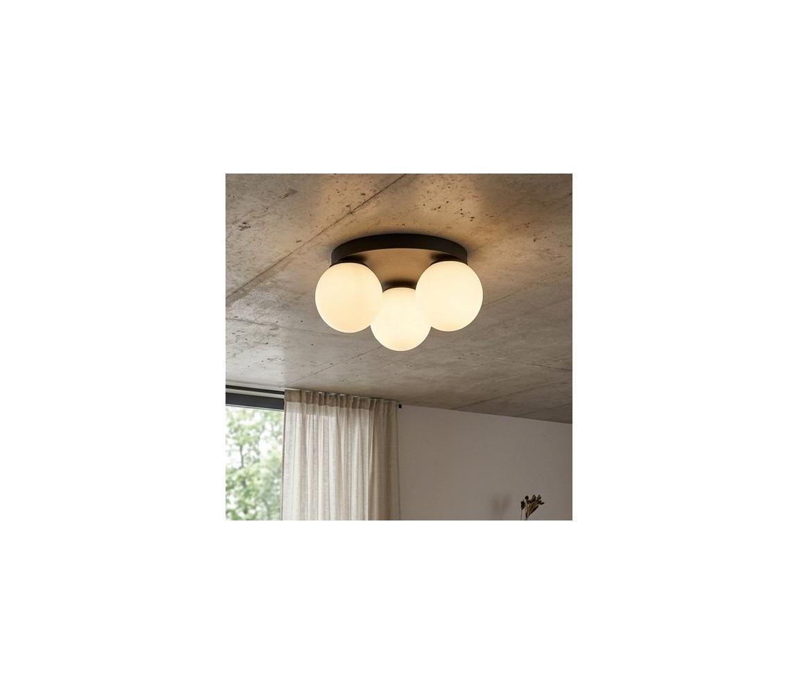 Brilagi - Stropné svietidlo MILO 3xE27/60W/230V pr. 35 cm čierna 60-029B
