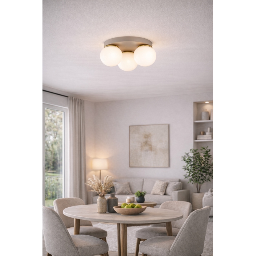 Brilagi - Stropné svietidlo MILO ECRU 1xE27/60W/230V priemer 15 cm béžové/zlaté