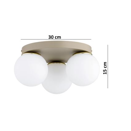 Brilagi - Stropné svietidlo MILO ECRU 1xE27/60W/230V priemer 15 cm béžové/zlaté