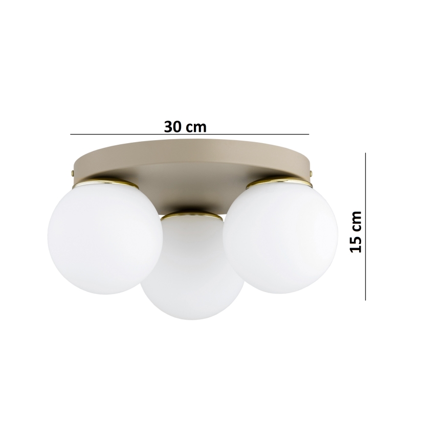 Brilagi - Stropné svietidlo MILO ECRU 1xE27/60W/230V priemer 15 cm béžové/zlaté