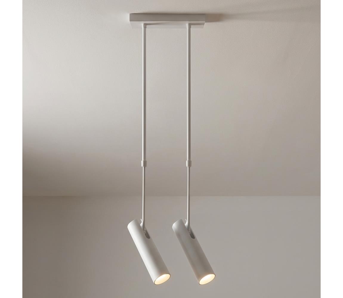 Brilagi - Stropné svietidlo na tyči SELE 2xGU10/30W/230V biela WO-TELE-02-WHT-OEM