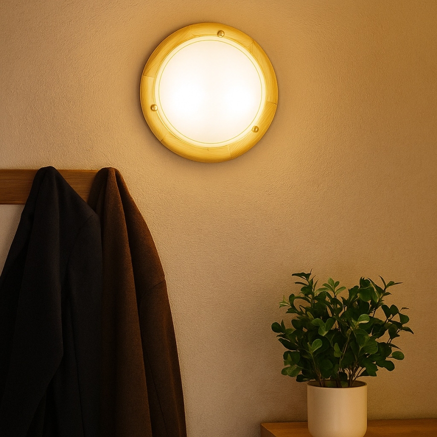 Brilagi - Stropné svietidlo ORBIS 1xE27/60W/230V, priemer 30 cm, borovica