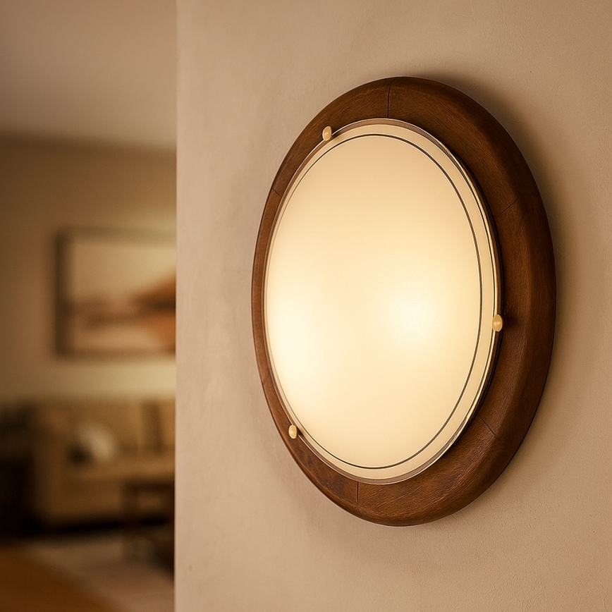 Brilagi - Stropné svietidlo ORBIS 1xE27/60W/230V, priemer 30 cm, borovica