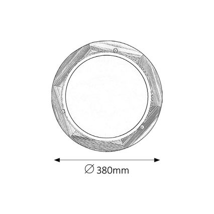 Brilagi - Stropné svietidlo ORBIS 2xE27/60W/230V pr. 38 cm borovica