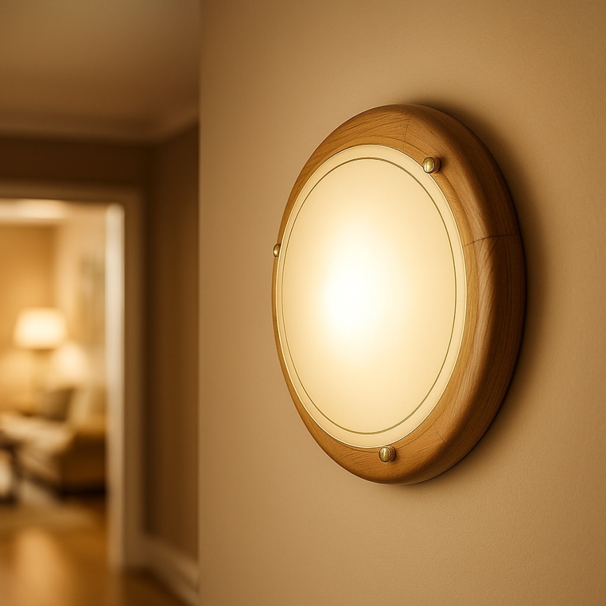 Brilagi - Stropné svietidlo ORBIS 2xE27/60W/230V priemer 38 cm borovica