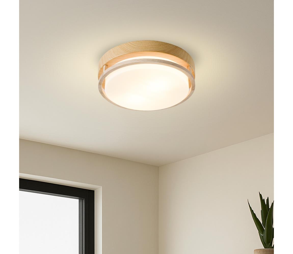 Brilagi - Stropné svietidlo ORINO 2xE27/40W/230V priemer 27 cm dekor dreva/dub BRI869