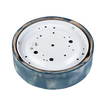 Brilagi - Stropné svietidlo PINO 1xE27/15W/230V borovica/modrá pr. 27,5 cm