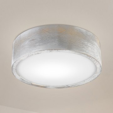 Brilagi - Stropné svietidlo PINO 1xE27/15W/230V borovica/strieborná pr. 27,5 cm