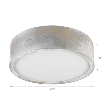 Brilagi - Stropné svietidlo PINO 1xE27/15W/230V borovica/strieborná pr. 27,5 cm