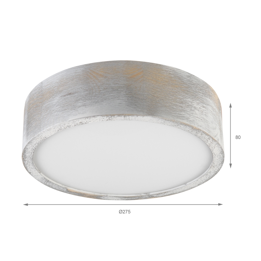Brilagi - Stropné svietidlo PINO 1xE27/15W/230V borovica/strieborná pr. 27,5 cm
