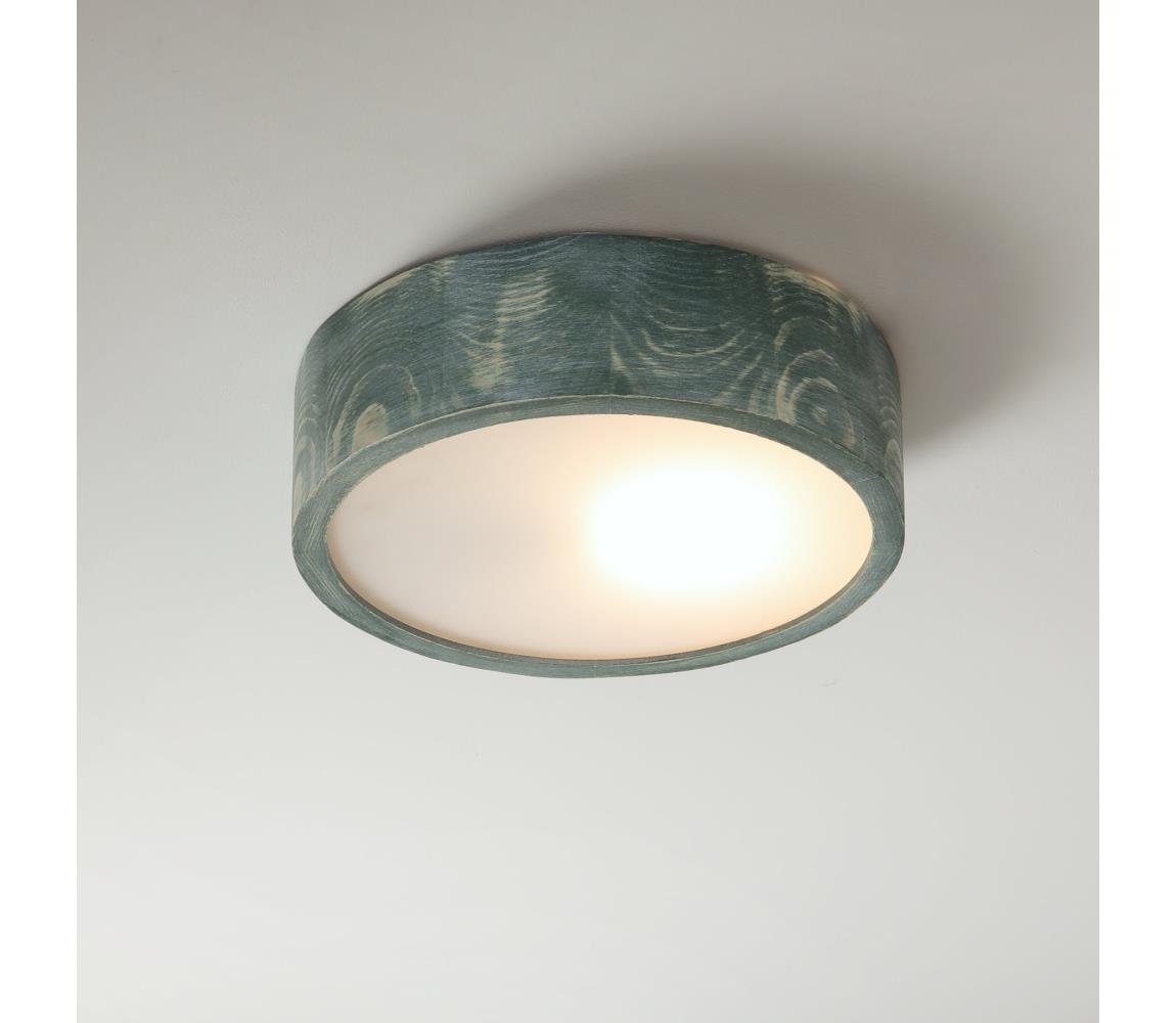 Brilagi - Stropné svietidlo PINO 1xE27/15W/230V borovica/zelená pr. 27,5 cm LD-PD-6.1